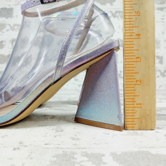 New Bp Parker Ankle Strap Square Open Toe Heeled Sandals W424 - Picture 8 of 14